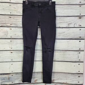 American Eagle Women’s Next Level Stretch Jeggings Size 4 Black High-Rise Skinny